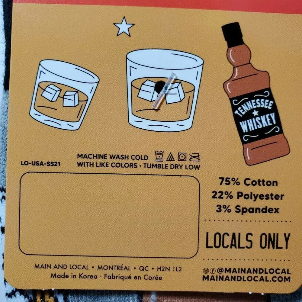 Locals Only Crew Socks Tennessee Whiskey Business‎